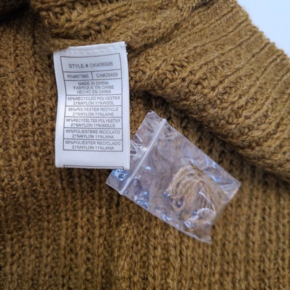 Cupcakes and Cashmere Griffith Vintage Gold Green Chunky Knit Sweater Small - Picture 13 of 15